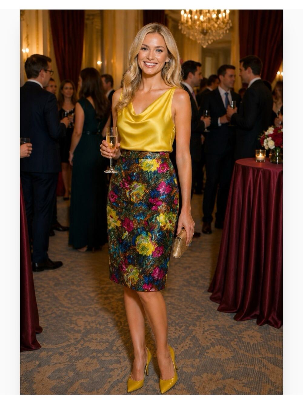 J. Crew Collection Floral Brights Jacquard Brocade Pencil Skirt Womens 4 S Party